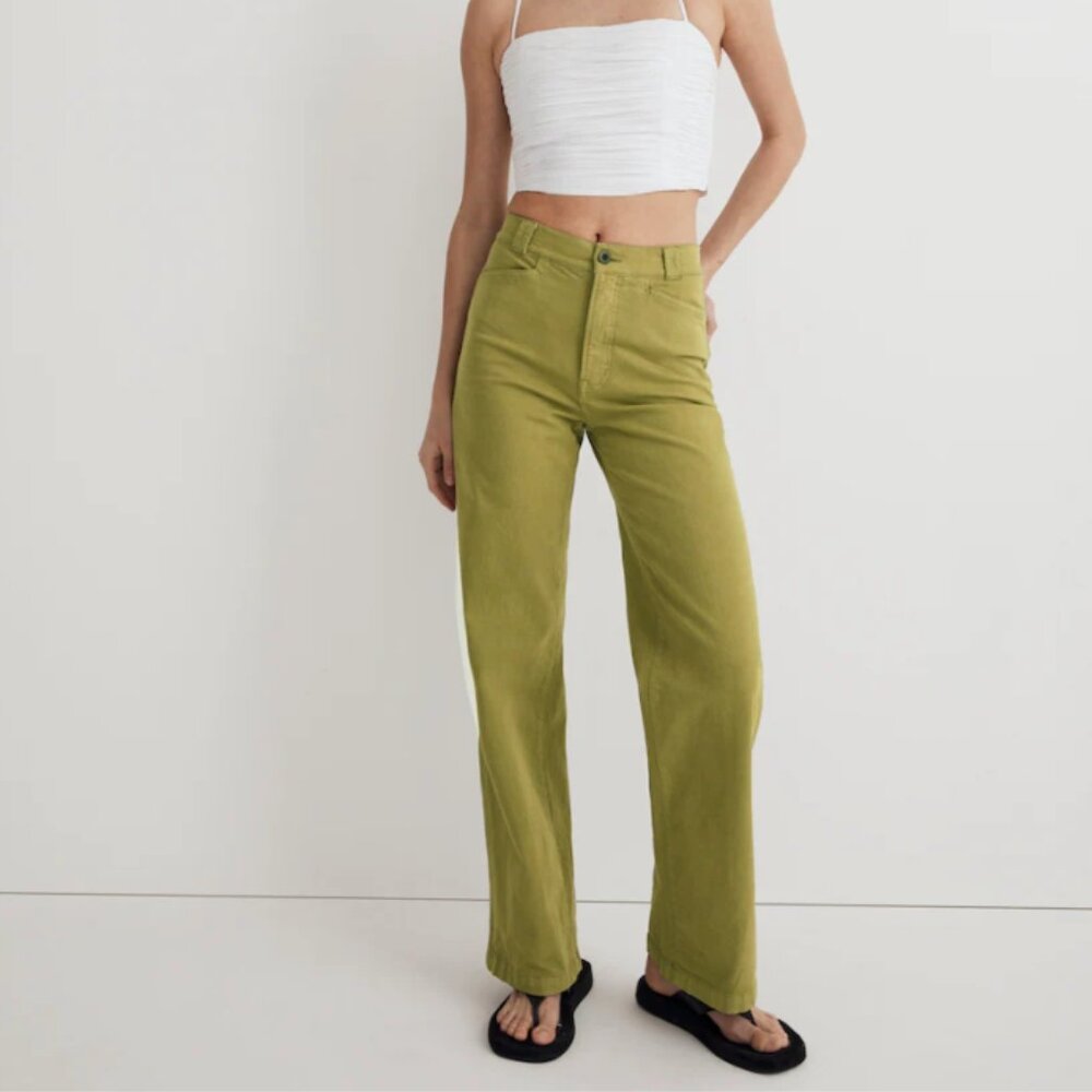 Madewell Emmett Wide-Leg Pant Artichoke (Size 28) Excellent Condition